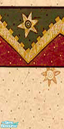 Sims 2 — African by SpunkyBel — African paper and border. My first attempt. Minimal cost with champagne results.