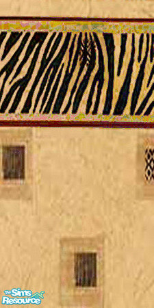 Sims 2 — Zebra Wallpaper and Border by SpunkyBel — Pefect for any room. Minimal costs with champagne results. Created by