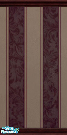 Sims 2 — Purple Elegance by enayla — An exquisite purple-toned wallpaper with genuine antique, hand painted, patterns.