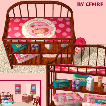The Sims Resource - Strawberry Shortcake Toddler Room Set Ch