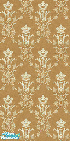 Sims 2 — Damask Wallpaper - Yellow by i_saw_drones — Damask, once restricted to formal rooms, has today come into much