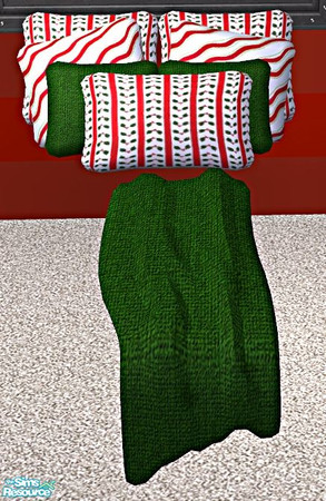 Sims 2 — Michelle Bedroom Deco Recolor- Christmas Holly- Bed Deco by mom_of2boyz — This is a recolor of the deco objects