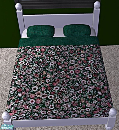 Sims 2 — Michelle Bedroom-Deco Recolor- Green Floral- Bedding by mom_of2boyz — This is a recolor of the Deco Objects from