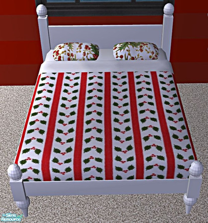 Sims 2 — Michelle Bedroom Deco Recolor- Christmas Holly- Bedding by mom_of2boyz — This is a recolor of the deco objects