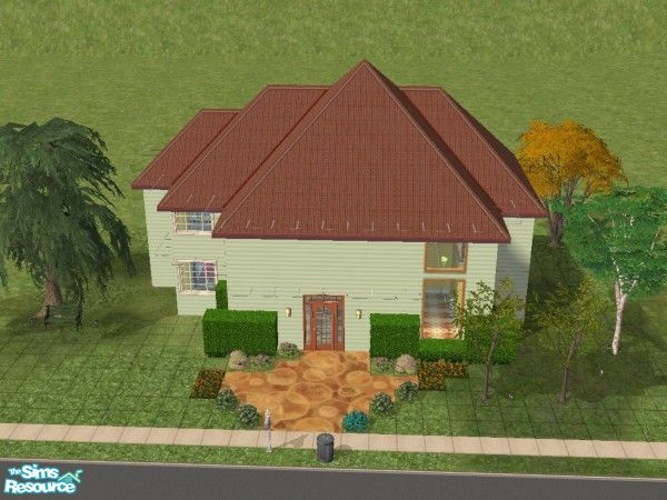 Sims 2 — Greenland by onlyamy — Here is my attempt of a house with stair landing. I think it looks great. Even though