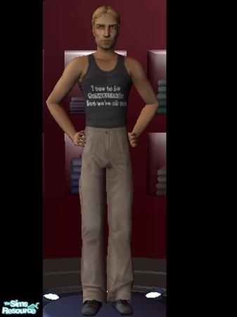 Sims 2 — Men's Schizophrenic Shirt by AutumnFantasy — "I Use To Be Schizophrenic, But We're Okay Now" Who says