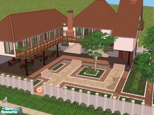 Sims 2 — Athena one by gbourn — Family house with good lay out. Main entrance from the top floor where a big sitting room