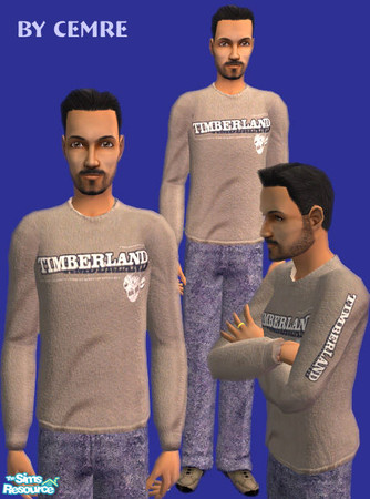 Sims 2 — Timberland sweatshirt with Jeans by cemre — Timberland sweatshirt with Jeans and recolored shoes...