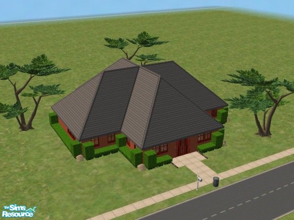 Sims 2 — Bilateral Simmetry by sunnyside48 — A tranquil 2 bedroom, 2 bath home for Sims who desire a more formal