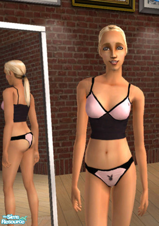 Sims 2 — Playboy Sport Mesh Cami Set by WingedEnchantrez — A sexy combination of mesh and Playboy! Part of the Playboy