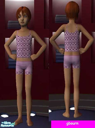 Sims 2 — sleeping in class1 by gbourn — lace for girls in pink dreaming colours