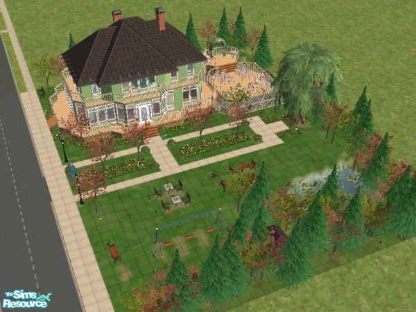 Sims 2 — Old Town Bed and Breakfast by elemental1 — Pretty lot where sims can spend the weekend or come for the afternoon