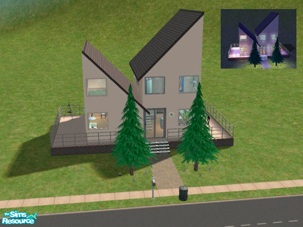 Sims 2 — Solamod by sillyduck63 — Modern, streamlined living for a single sim (or a couple). Features a striking