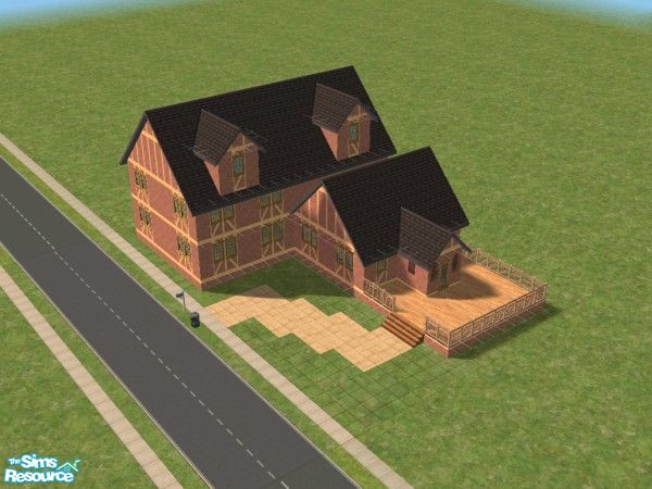 Sims 2 — Meadow Barn by oldmember_nickyjbee — Beautifully converted farm buildings. Natural wood floors, stripped pine