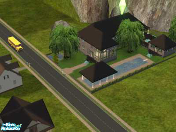 Sims 2 — Sky High by speedyneo — A Comfortable double story family home, featuring pleasant cliff views and a large yard.