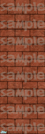 Sims 2 — Santori Wall #1 by estatica — Part of the Santori Set, this wall is perfect for downtown lots, and matches Maxis