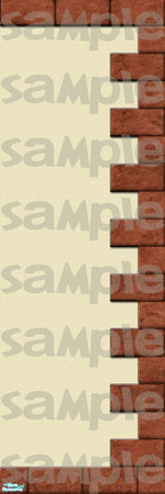 Sims 2 — Santori Wall #4 by estatica — Part of the Santori Set, this wall is perfect for downtown lots, and matches Maxis