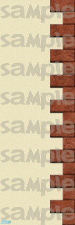 Sims 2 — Santori Wall #7 by estatica — Part of the Santori Set, this wall is perfect for downtown lots, and matches Maxis