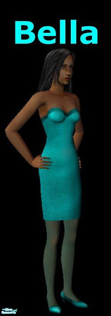Sims 2 — Bella - Light Blue by andi and grim — This is another Bella Goth style dress in tourquise blue, this dress is in