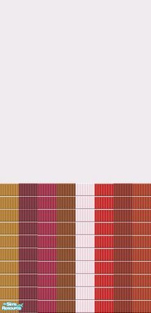 Sims 2 — Red and orange half-tiled walls by HollyChappell — Half-tiled walls for the modern Sim home. This set includes,