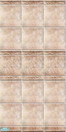 Sims 2 — Pastio - 1-1 by perelinka — Brown tiled wall with lace.