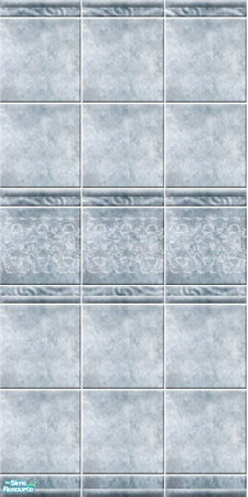 Sims 2 — Pastio - 2-1 by perelinka — Blue tiled wall with lace.