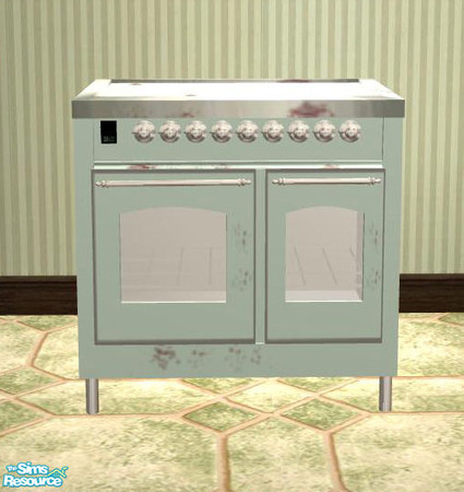Sims 2 — New England Kitchen red - Stove recolor Lightblue by ShinoKCR — The Mesh is included in this Set
