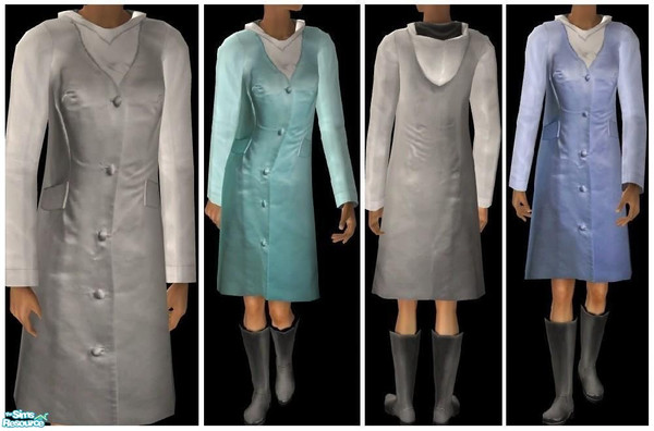 Sims 2 — JPayafouter2 - grey by juttaponath — Shiny rain coat for adults and young adults. No mesh required.