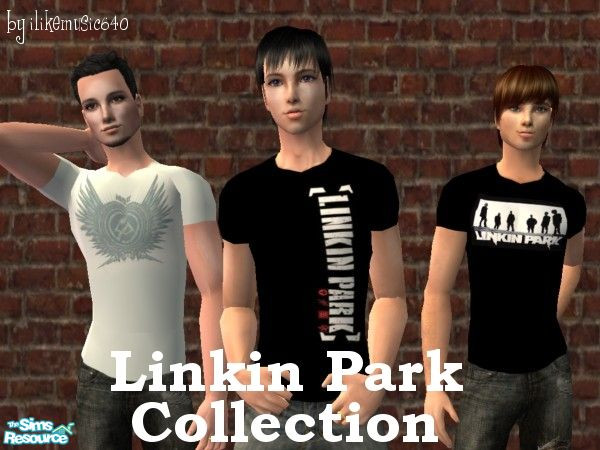 Sims 2 — Linkin Park Shirts for Men by ILikeMusic640 — A request.