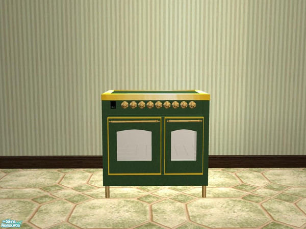 Sims 2 — New England Kitchen red - Stove Tuscan new Mesh by ShinoKCR — 