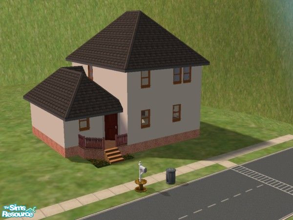 Sims 2 — The Minot by Pinecat — A beautiful home for a family just starting out. Downstairs - lg living rm, kitchen