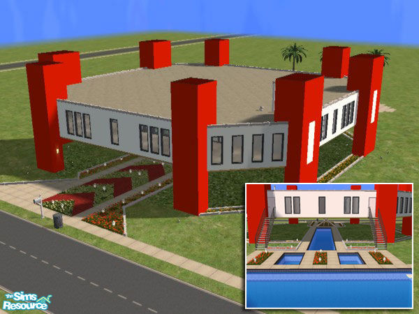 Sims 2 — Future Lounge by bibario — Live a future life in this future home.