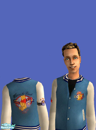 Sims 2 — Winnie the Pooh Jacket by WingedEnchantrez — Part of the Disney jacket collection for those cool nights ahead.
