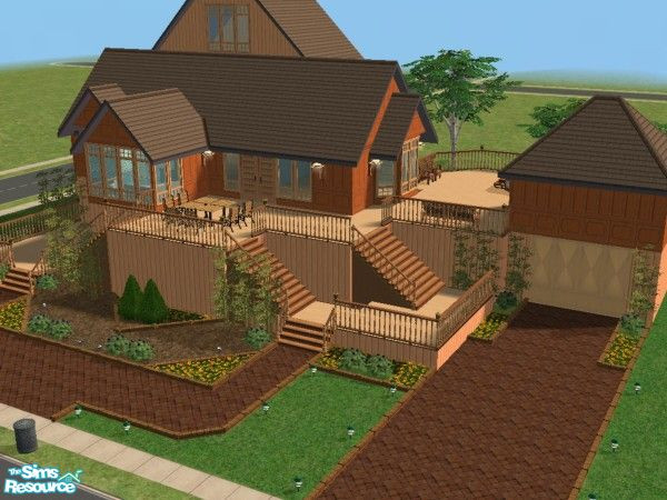 Sims 2 — Turtle Creek Pines by kinder10000 — Back to nature is the theme for this 3 bed, 2 bath home built with all