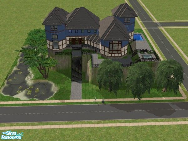 Sims 2 — Hillside Hideaway by simfreak1964 — Just a Little house I threw together, 3 of the rooms have very high vaulted