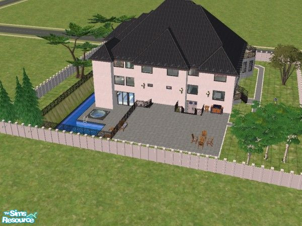 Sims 2 — Pleasanthome4 by oldmember_hanniepellen — A beautiful house for your Sims. It has a cellar with bar, large pool