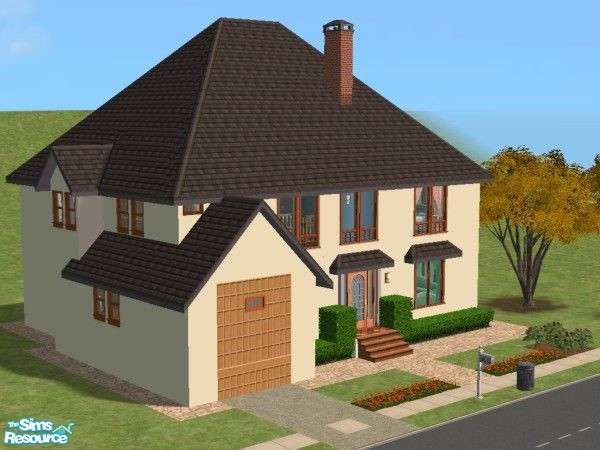 Sims 2 — Exile 18390 by SimsExile — Good sized family home decorated with a more old-fashioned theme. (I wanted to use