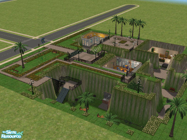 Sims 2 — CATACOMBS SHOPPING CENTER by gbourn — Built on different levels...it has got everything! : Shops, entertaiment,