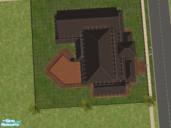 Sims 2 — Red Brick by Irish Pride — The Red Brick House was built with country in mind, while allowing for the room of a