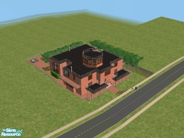 Sims 2 — Graves Place by Galloandre — This flat-topped modern mansion is named for the architect Michael Graves, whose
