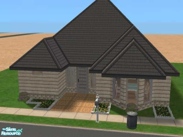 Sims 2 — budget bungalow by twistedstar — Ideal for a family just starting out. Plenty of room to expand when necessary.