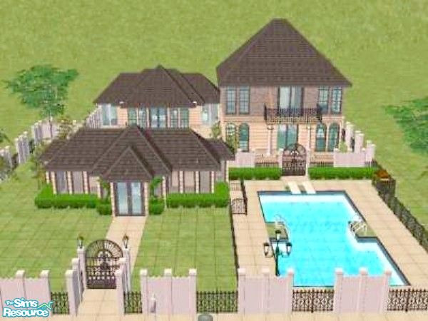 Sims 2 — Ceramic Garden Villa by highpressure — Here is a lovely little dwelling that I created last night for one of my