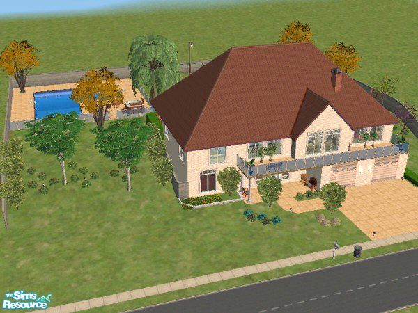 Sims 2 — Spanish Villa by PaleGothic — This beautiful spanish style villa is the perfect home for your large family sims!
