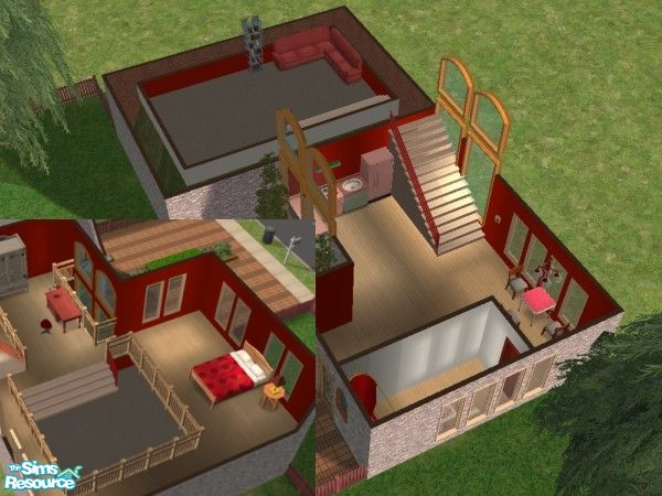 Sims 2 — Start-me-up by kinder10000 — come and purchase this very affordable starter home with a sunken living