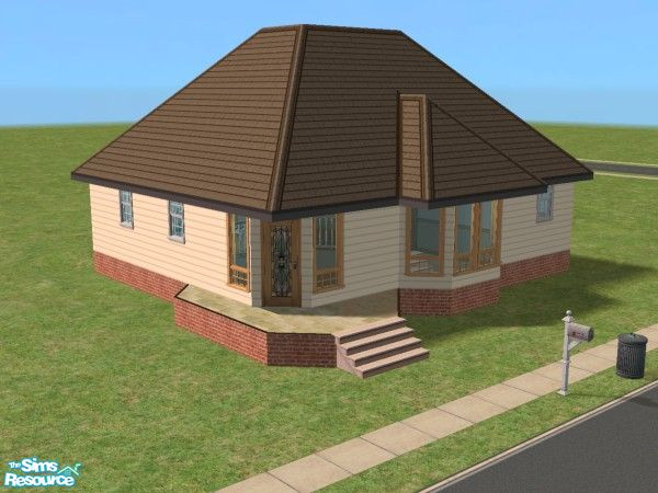 Sims 2 — FB Creations 5 by FonzyBear — This house is best suited for a single sim or couple just starting out. Use the