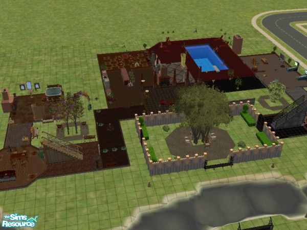 Sims 2 — 5 Somersby by mdmbttrfly — This lovely mansion has everything from an indoor pool to courtyards even formal