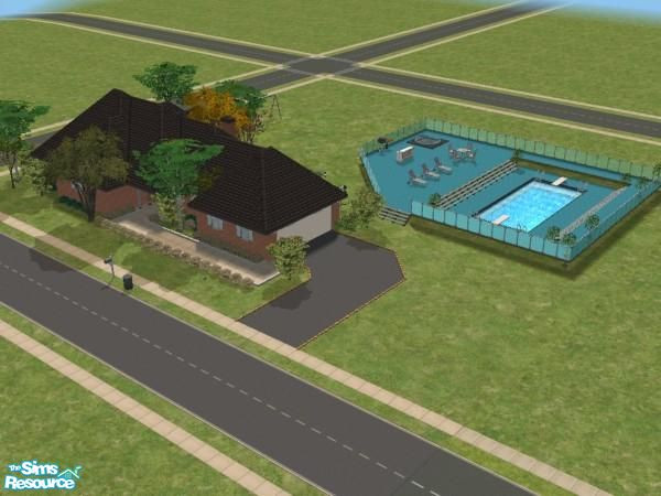 Sims 2 — 21 Sundial by SteelLlama — 2BR/2.5BA w/garage, den, patio, covered entry and pool w/ a raised deck. Fully