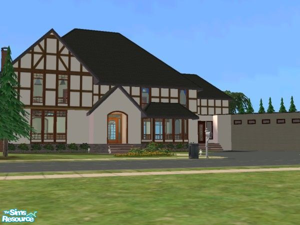 Sims 2 — Penguin Lake 01 by geekSim — This 2 story tudor home brings some old world charm into the neighborhood. From the