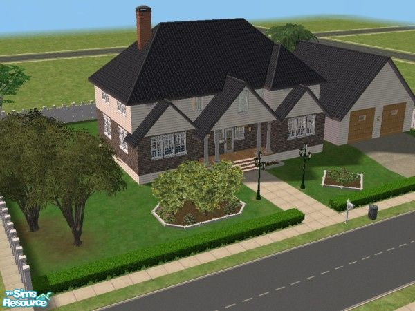 Sims 2 — Exile_37475 by SimsExile — Attractive family house set in quality garden. Bonus rooms downstairs - four bedrooms