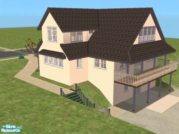 Sims 2 — Exile_17198a by SimsExile — Bechfront/Lakeside property with plenty of space. Extensive landscaping. 3 bedrooms